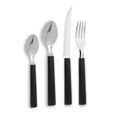 Faqueiro Ao Inoxidvel  Brinox Rivieira Preto 16 Peas
