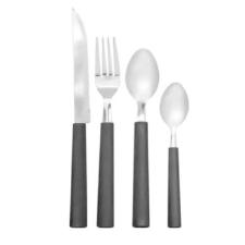 Faqueiro Ao Inoxidvel  Brinox Rivieira Preto 16 Peas