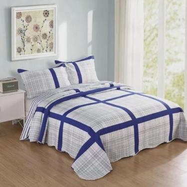 Colcha Patchwork Aurea Casal 220x240cm 3 Pcs