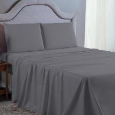Jogo de Cama Casal 400 Fios 4 PCS Micropercal Cinza 2,20 X 2,50cm