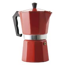 Cafeteira Italiana em Alumnio Mimo Style Vermelha 06 cafs