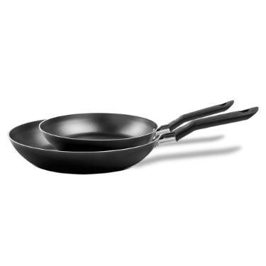 Jogo de frigideiras em alumnio Brinox Fri ovo 16+22cm preta 2 peas