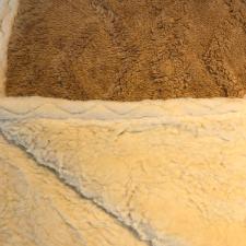 Cobertor Dupla Face Com Sherpa Classica Glamour Bege Casal 180 x 210 cm