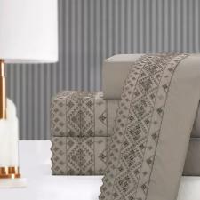 Jogo de Cama Casal Habitat Randado 2,10mX2,30M Fendi 4Pcs