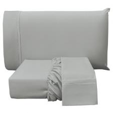 Jogo de Cama King 3 Peas Ponto Life Eco Cinza 193 X 198 cm