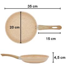 Frigideira Revestimento Nanocermico Granito Creme 20cm - Lehavi