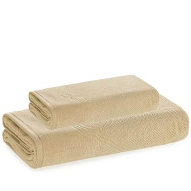 Jogo de banho e rosto Unika Fio Cardado 2 peas 86cmx1,50m Galbe Gro