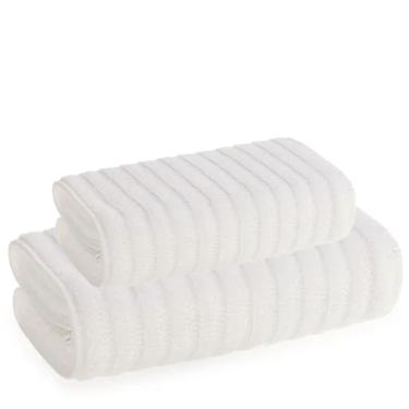 Jogo de banho e rosto Karsten Fio Zero Twist Magnies 2 peas 86cmx1,50m Branco