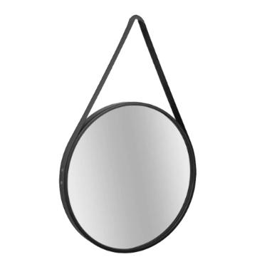 Espelho decorativo com ala Riohome Modernatta 32cm Preto