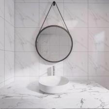 Espelho decorativo com ala Riohome Modernatta 32cm Preto