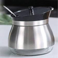 Aucareiro em Vidro com Revestimento Inox Casambiente 300ml 1ps