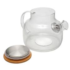 Chaleira de Borossilicato c/Tampa de Bambu Lehav 1L