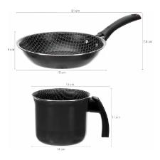 Jogo de Panelas em Alumnio Antiaderente Essencial Multiflon 4 peas preto