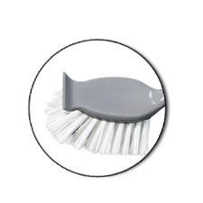Escova Multiuso Oval com Raspador e Cabo em Plstico Clean Tech 28x4cm