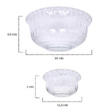 Jogo de Bowls para Sobremesa de Vidro Kimglass Cosenza  7ps