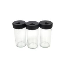 Porta Condimento Giratrio em Vidro Wellmix Vero Preto 10 ps