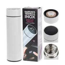 Garrafa Trmica Cinza com Termmetro Display Digital 480 ml Vacco Therm
