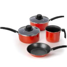 Jogo de Panelas Antiaderente Multiflon Daily 4 peas Laranja