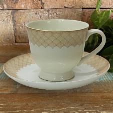 Jogo de Xcara de Ch de Porcelana  Dolce Home Coreana Detalhes Rosa 12 ps