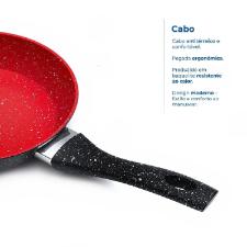 Jogo de Panela Stone Induction RedPoint Vermelha 4 peas
