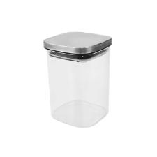 Pote porta mantimentos em vidro com tampa em inox Vista Home 2,1 Litros