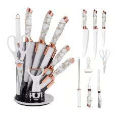 Jogo de facas Knife Set German Steel Branco 9 peas