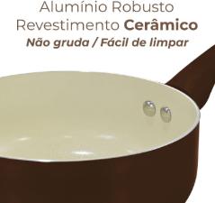 Jogo de panelas em cermica Roma Casambiente com induo 10 peas