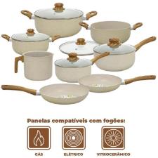 Jogo de panelas Sahara Casambiente Vanilla 8 peas