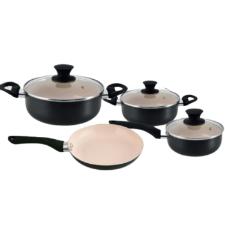 Jogo de panelas Cermica  Mnaco Rio Home preto 4 peas