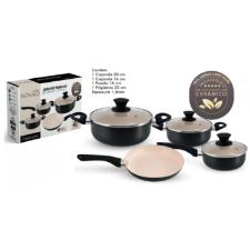 Jogo de panelas Cermica  Mnaco Rio Home preto 4 peas