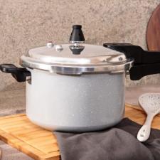 Panela de presso Ceramic Life com fundo de induo 4,2L Brinox Cinza