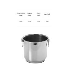 Balde para garafas e gelo em inox  Forma 4,5L