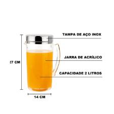 Jarra em acrlico com tampa em Inox Forma Vision 2L