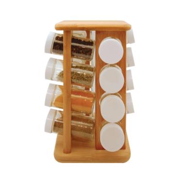 ORGANIZADOR DE TEMPEROS GIRATORIO KEEP BAMBU 17 PECAS ORGANIZADOR DE TEMPEROS GIRATORIO KEEP BAMBU 17 PECAS