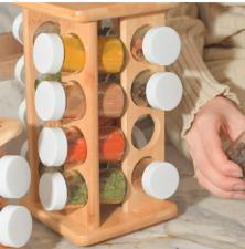 ORGANIZADOR DE TEMPEROS GIRATORIO KEEP BAMBU 17 PECAS ORGANIZADOR DE TEMPEROS GIRATORIO KEEP BAMBU 17 PECAS