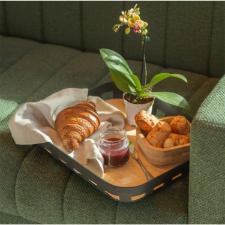 BANDEJA DE SERVIR RETANGULAR LUME PRETO OU