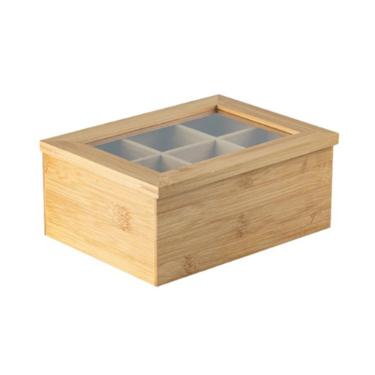 ORGANIZADOR DE CHA SENSE 6 DIVISORIAS BAMBU OU