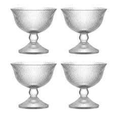 Conjunto com 4 Taas de Vidro com P GFT 200 ml