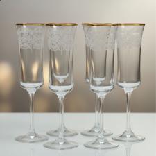 JOGO DE TACAS 6PCS PARA CHAMPANHE PANTOGRAFADA CRISTAL