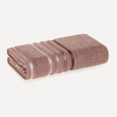 Toalha de Banho Fio Penteado Lumina Karsten 70cmx140cm Rosa Vintage/Rosa