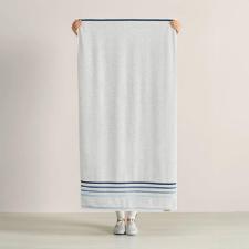 Toalha de banho Karsten Fio Penteado Lumina 70cm x140cm Branco/Azul