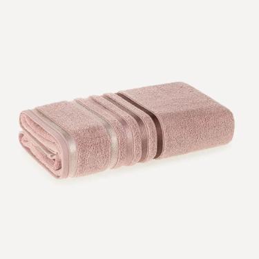 Toalha Banho Fio Penteado Lumina Karsten 86cm x 150cm  Ptala/Rosa