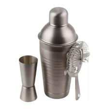 Conjunto Coqueteleira, Coador e Dosador em inox Hauskraft Fosco 500ml 3ps