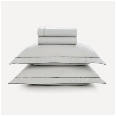 JOGO DE CAMA QUEEN 200FIOS 100%ALGODO BORDADO JUNO KARSTEN