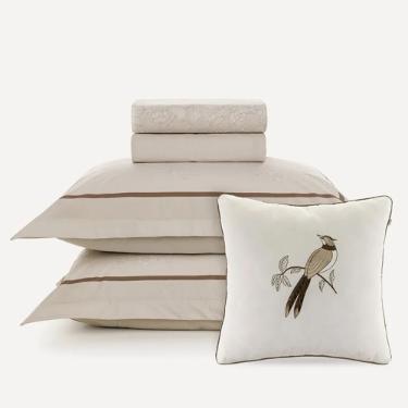 JOGO DE CAMA QUEEN C/CAPA DE ALMOFADA 100% ALGODO MALLU KARSTEN 240X250CM