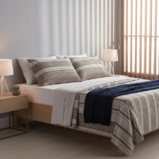 JOGO DE CAMA CASAL 200 FIOS 100% ALGODO DAMIER KARSTEN 240X250CM