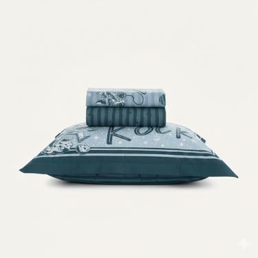 JOGO DE CAMA ESPACIAL SOLTEIRO 100% ALGODO KARSTEN 1,80X250CM