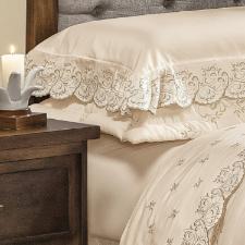 JOGO DE CAMA KING 4PCS ANDORRA 400 FIOS BEGE JUMA  193X203CM