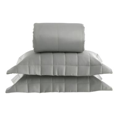 COLCHA SATINEE SQUARE QUEEN GREENJOY