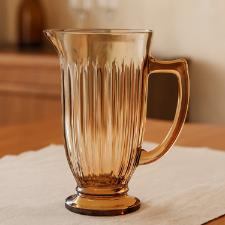 JARRA DE VIDRO LILAS/AMBAR 1L